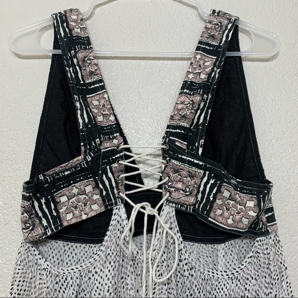 Free People Heat Wave ivory combo tunic size small - Picture 6 of 10